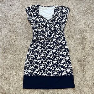 New York & Company Navy Blue Sleeveless Mini Dress